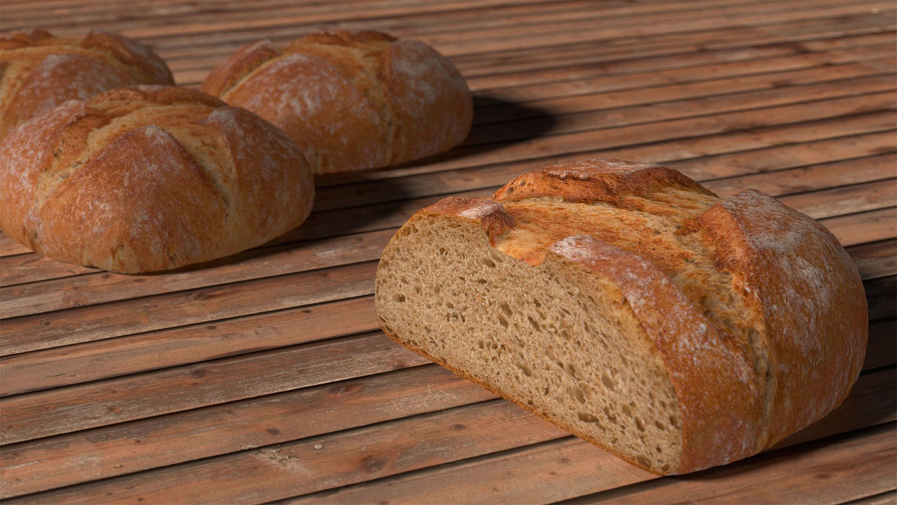 3D-Gestaltung, CGI, Brot